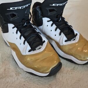 Jordan White and Gold High-Tops